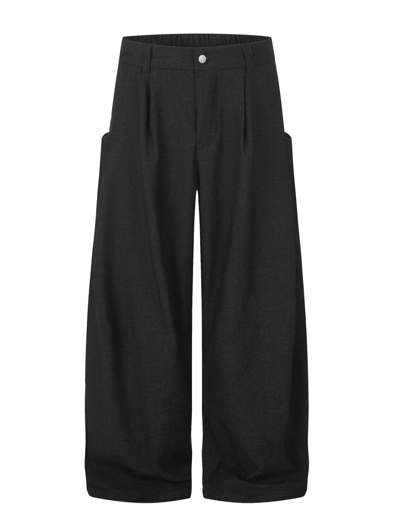 Men's High-Waisted Pleated Wide-Leg Casual Pants